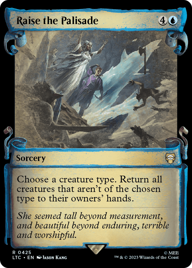 Raise the Palisade (Showcase Scrolls) (LTC-425) [Tales of Middle-earth Commander] (Showcase) Foil MTG Single Wizards of the Coast