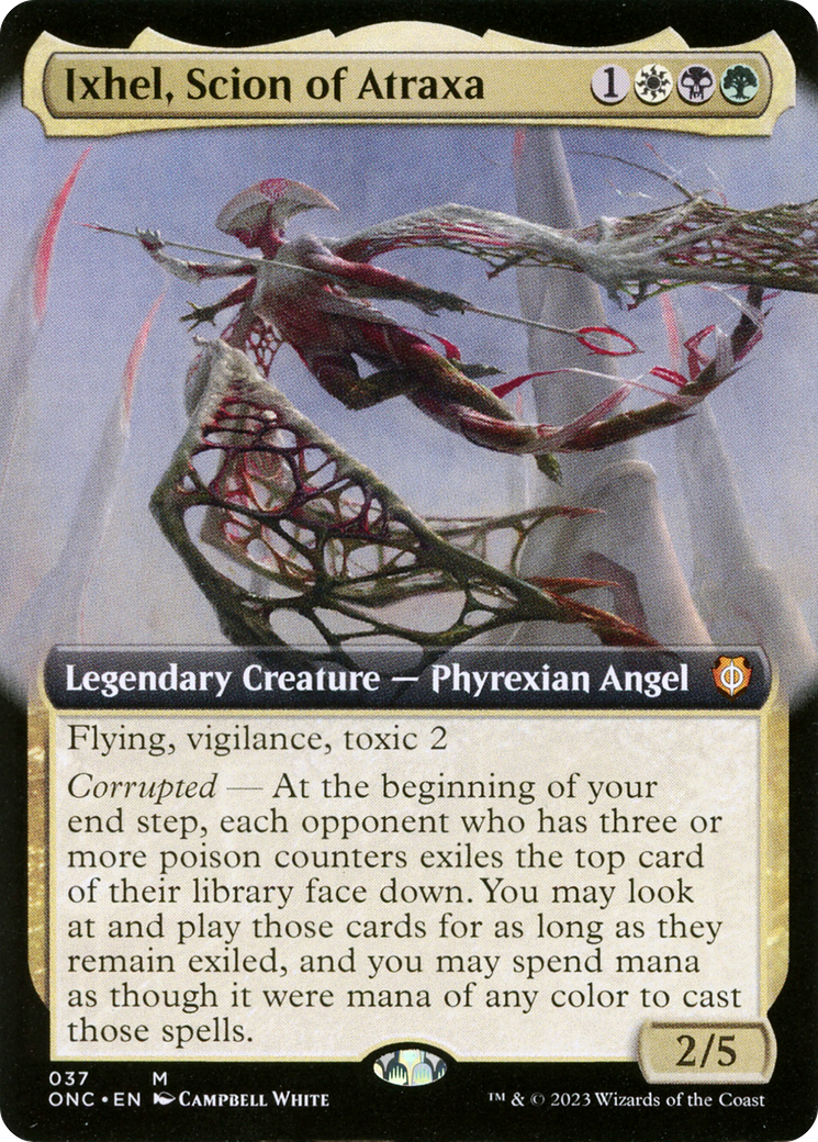 Ixhel, Scion of Atraxa (ONC-037) [Phyrexia: All Will Be One Commander] (Extended Art) MTG Single Wizards of the Coast