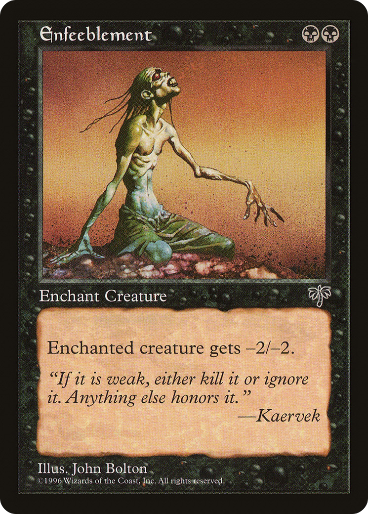Enfeeblement (MIR-121) [Mirage] MTG Single Wizards of the Coast
