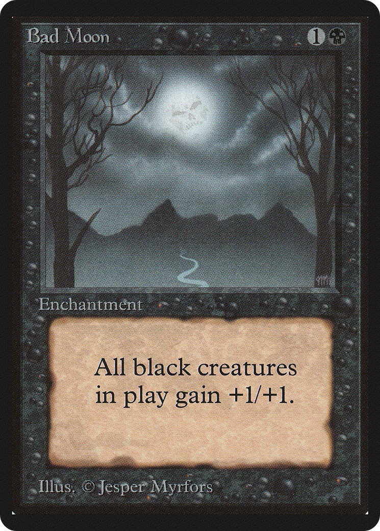 Bad Moon (LEB-) [Oldschool] Limited Edition Beta MTG Single Wizards of the Coast
