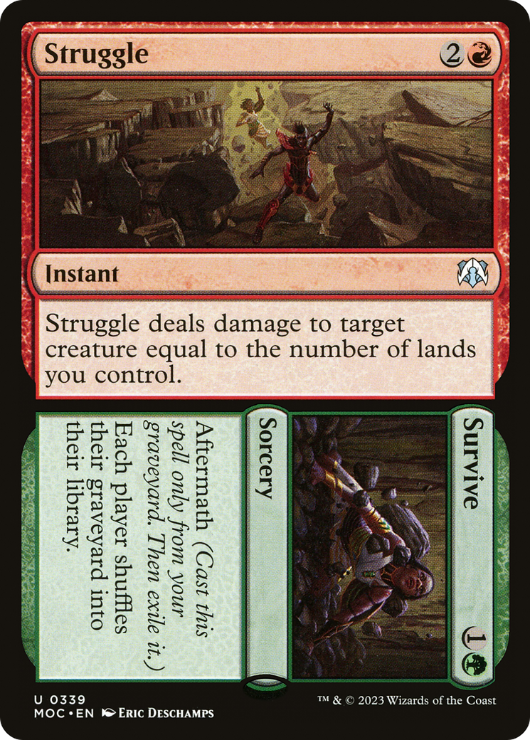 Struggle // Survive (MOC-339) [March of the Machine Commander] MTG Single Wizards of the Coast