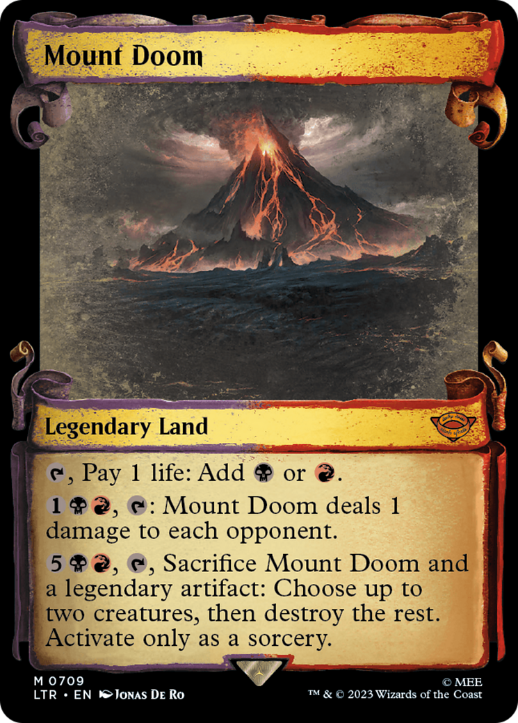 Mount Doom (Showcase Scrolls) (LTR-709) [The Lord of the Rings: Tales of Middle-earth] (Showcase) MTG Single Wizards of the Coast