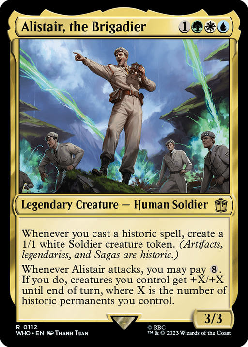 Alistair, the Brigadier (WHO-112) [Doctor Who] Foil MTG Single Wizards of the Coast