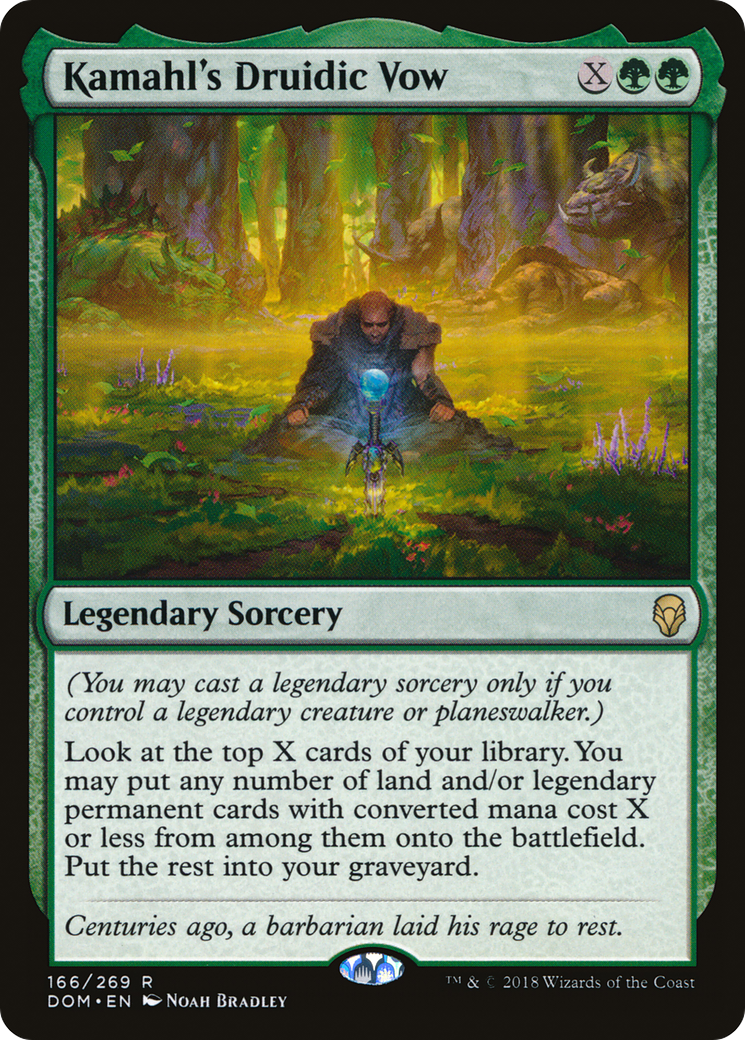 Kamahl's Druidic Vow (DOM-166) [Dominaria] Foil MTG Single Wizards of the Coast