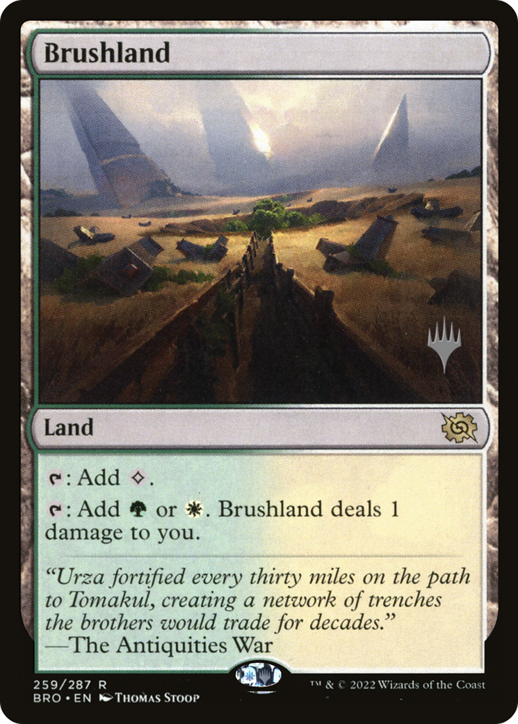 Brushland (PPBRO-259) [The Brothers' War Promos] Foil MTG Single Wizards of the Coast