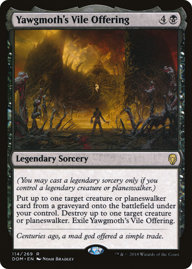 Yawgmoth's Vile Offering (DOM-114) [Dominaria] Foil MTG Single Wizards of the Coast