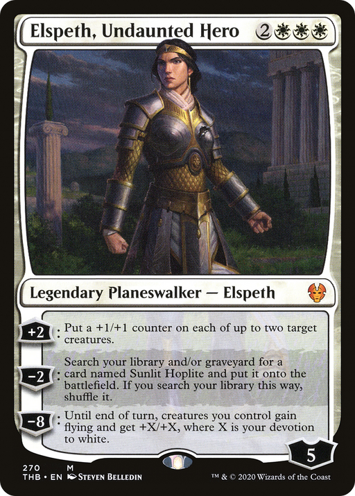 Elspeth, Undaunted Hero (THB-270) [Theros Beyond Death] Foil MTG Single Wizards of the Coast