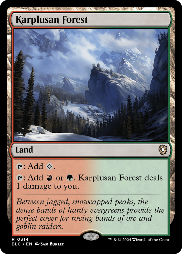 Karplusan Forest (BLC-314) [Bloomburrow Commander] MTG Single Wizards of the Coast