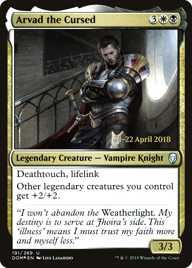 Arvad the Cursed (PRE-191) [Dominaria Promos] Foil MTG Single Wizards of the Coast