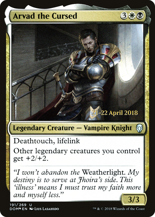 Arvad the Cursed (PRE-191) [Dominaria Promos] Foil MTG Single Wizards of the Coast