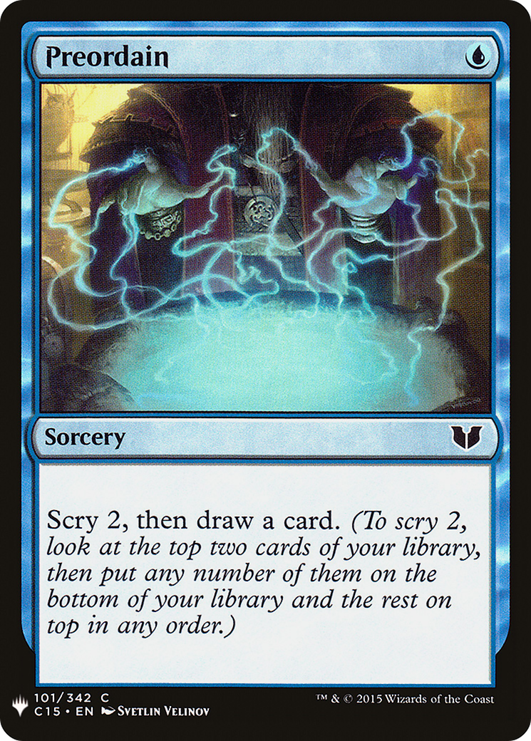 Preordain (LIST-C15-101) [Mystery Booster] The List MTG Single Wizards of the Coast