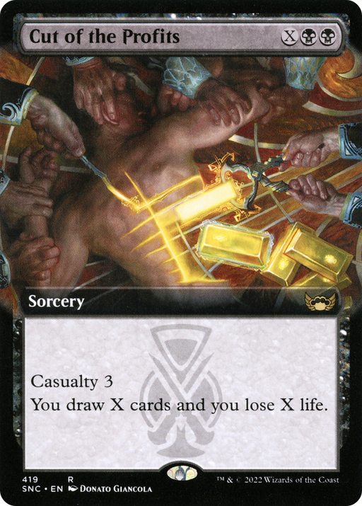 Cut of the Profits (SNC-419) [Streets of New Capenna] (Extended Art) MTG Single Wizards of the Coast