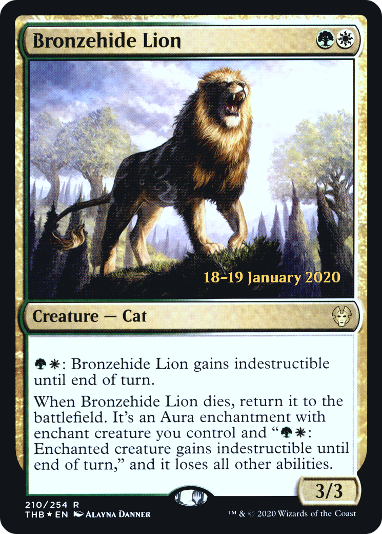 Bronzehide Lion (PRE-210) [Theros Beyond Death Promos] Foil MTG Single Wizards of the Coast