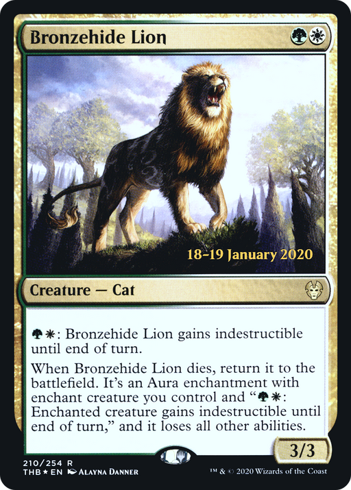 Bronzehide Lion (PRE-210) [Theros Beyond Death Promos] Foil MTG Single Wizards of the Coast