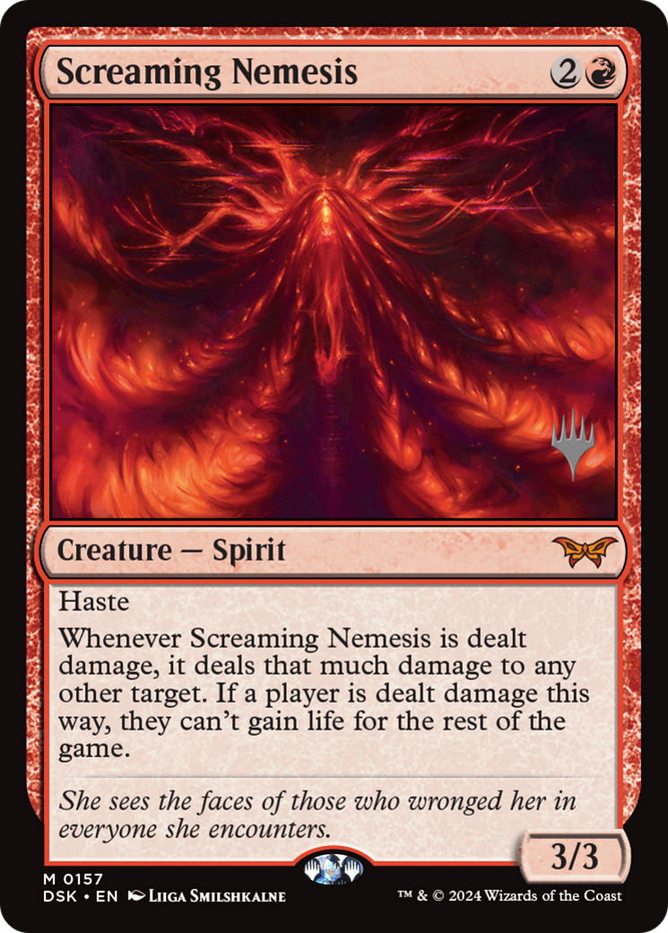 Screaming Nemesis (PPDSK-157) [Duskmourn: House of Horror Promos] Foil MTG Single Wizards of the Coast