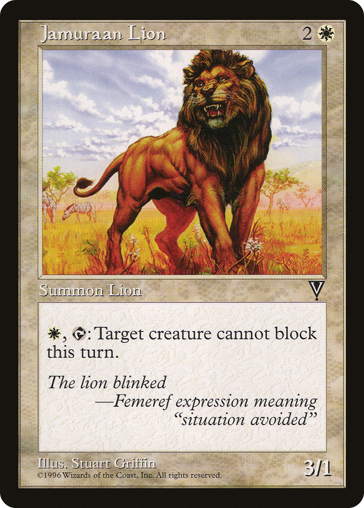 Jamuraan Lion (VIS-010) [Visions] MTG Single Wizards of the Coast
