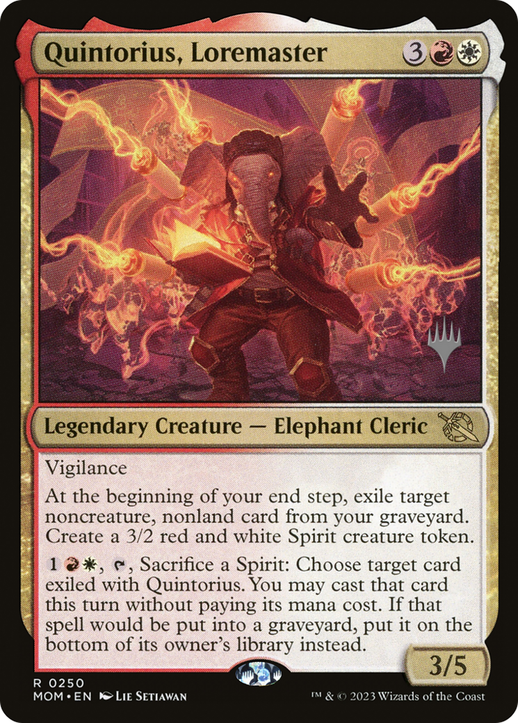 Quintorius, Loremaster (PPMOM-250P) [March of the Machine Promos] MTG Single Wizards of the Coast