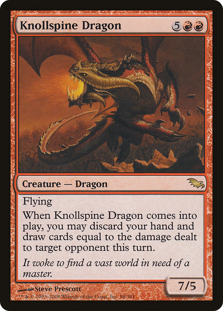 Knollspine Dragon (SHM-098) [Shadowmoor] Foil MTG Single Wizards of the Coast