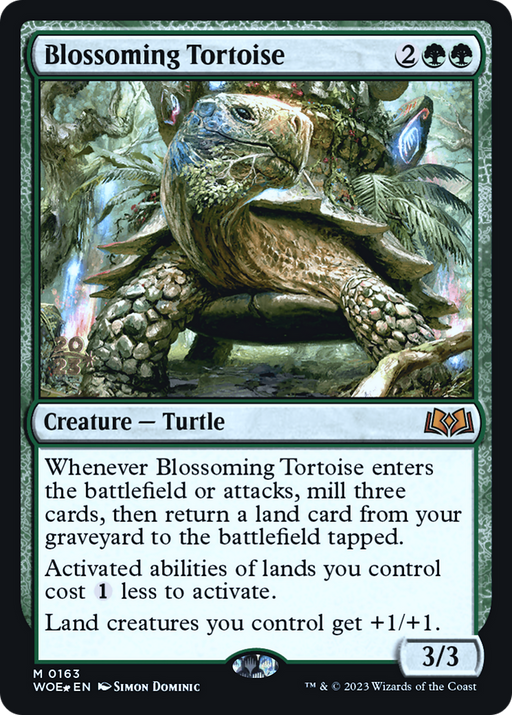 Blossoming Tortoise (PRE-163) [Wilds of Eldraine Promos] Foil MTG Single Wizards of the Coast