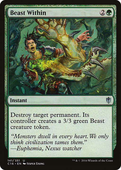 Beast Within (C16-141) [Commander 2016] MTG Single Wizards of the Coast