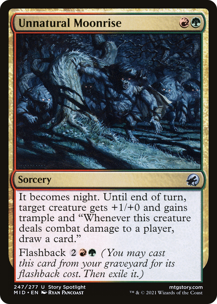Unnatural Moonrise (MID-247) [Innistrad: Midnight Hunt] Foil MTG Single Wizards of the Coast