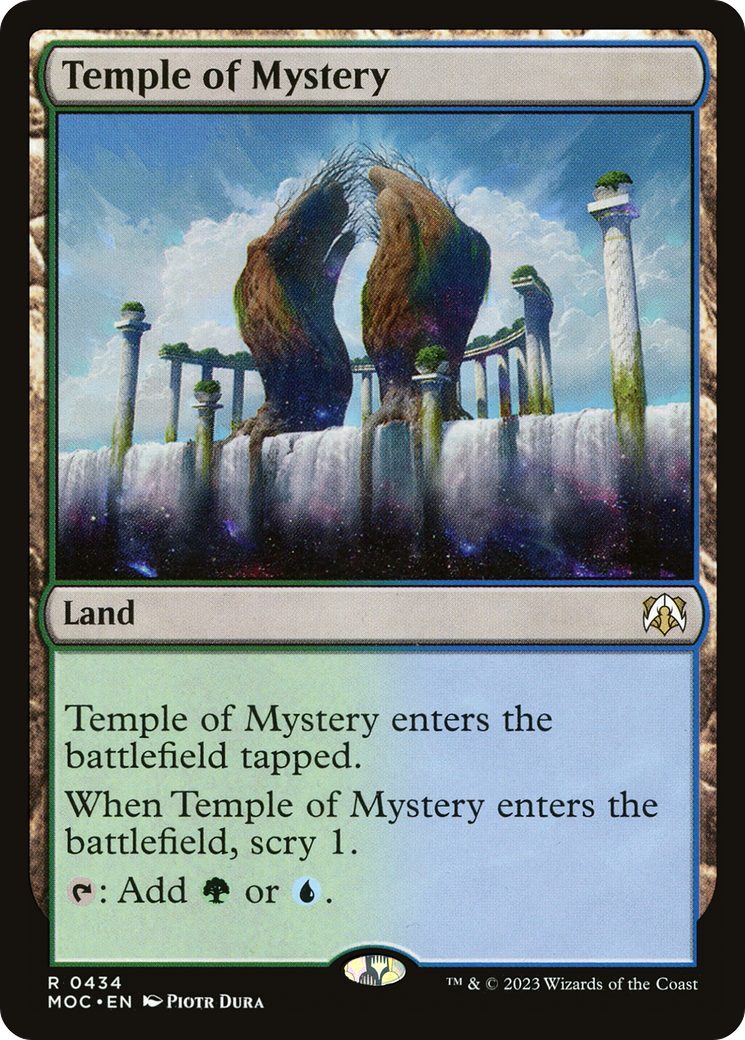 Temple of Mystery (MOC-434) [March of the Machine Commander] MTG Single Wizards of the Coast