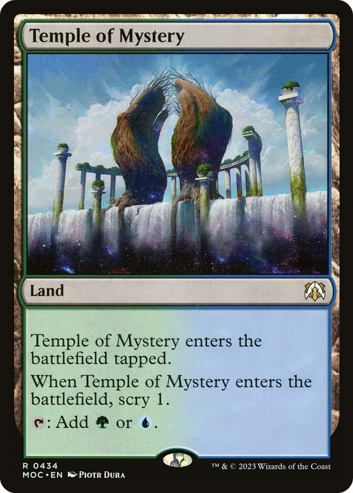 Temple of Mystery (MOC-434) [March of the Machine Commander] MTG Single Wizards of the Coast