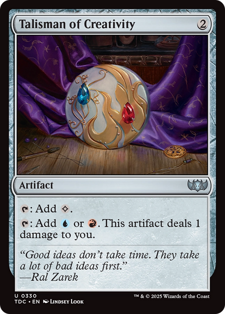 Talisman of Creativity (TDC-330) [Commander: Tarkir: Dragonstorm] MTG Single Wizards of the Coast