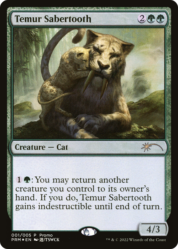 Temur Sabertooth (UMP-001) [Misc] Year of the Tiger 2022 Foil MTG Single Wizards of the Coast