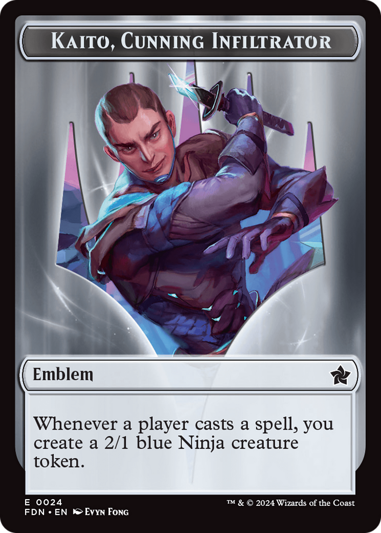 Kaito, Cunning Infiltrator Emblem (TFDN-024) [Tokens] Foundations Tokens Foil MTG Single Wizards of the Coast
