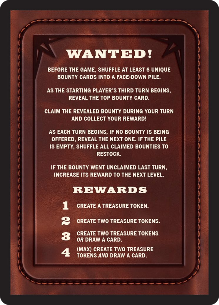 Bounty: Gorra Tash and Silas // Bounty Rules Double-Sided Token [Tokens] Outlaws of Thunder Junction Commander Tokens MTG Single Magic: The Gathering