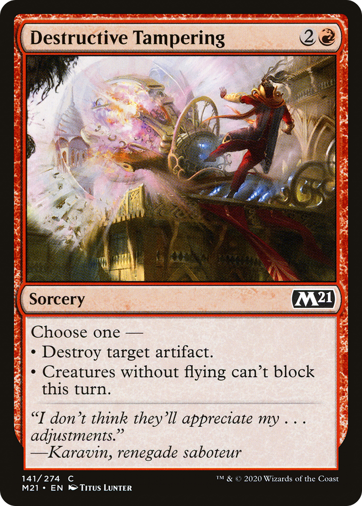 Destructive Tampering (M21-141) [Core Set 2021] Foil MTG Single Wizards of the Coast