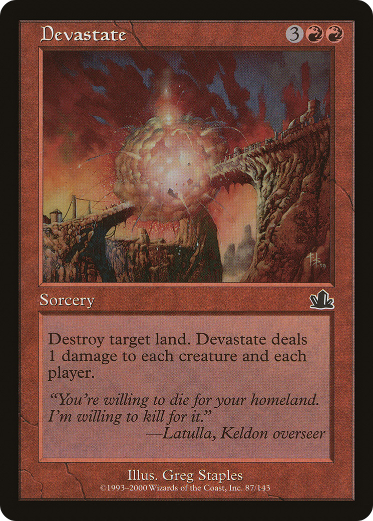 Devastate (PCY-087) [Prophecy] Foil MTG Single Wizards of the Coast