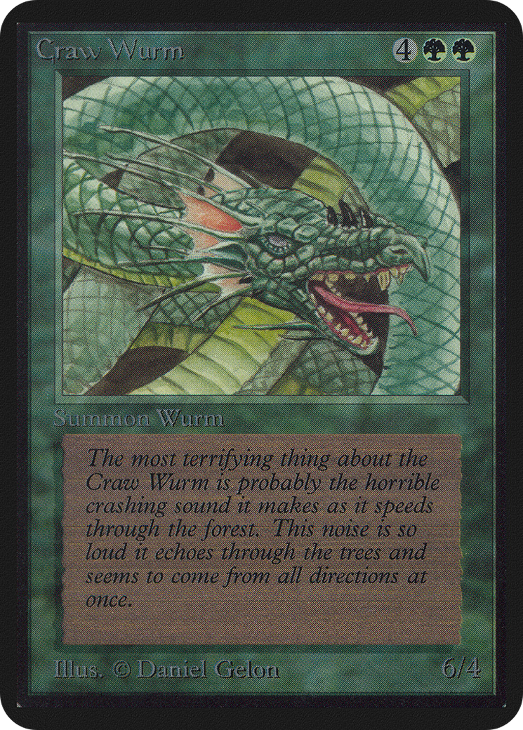 Craw Wurm (LEA-) [Oldschool] Limited Edition Alpha MTG Single Wizards of the Coast