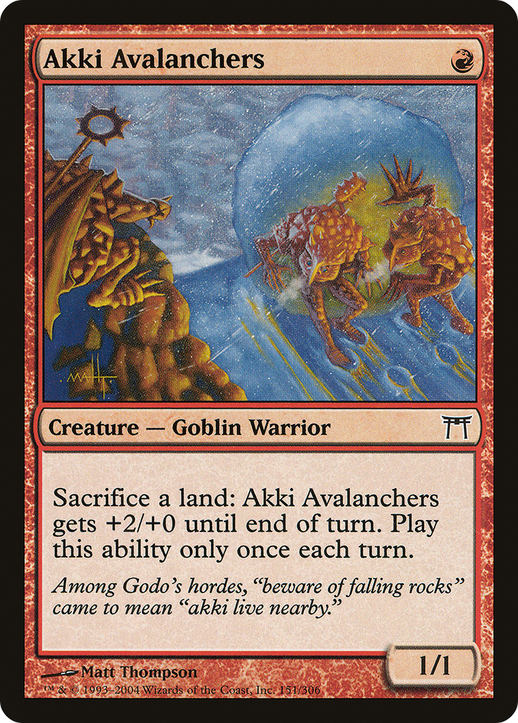Akki Avalanchers (CHK-151) [Champions of Kamigawa] MTG Single Wizards of the Coast