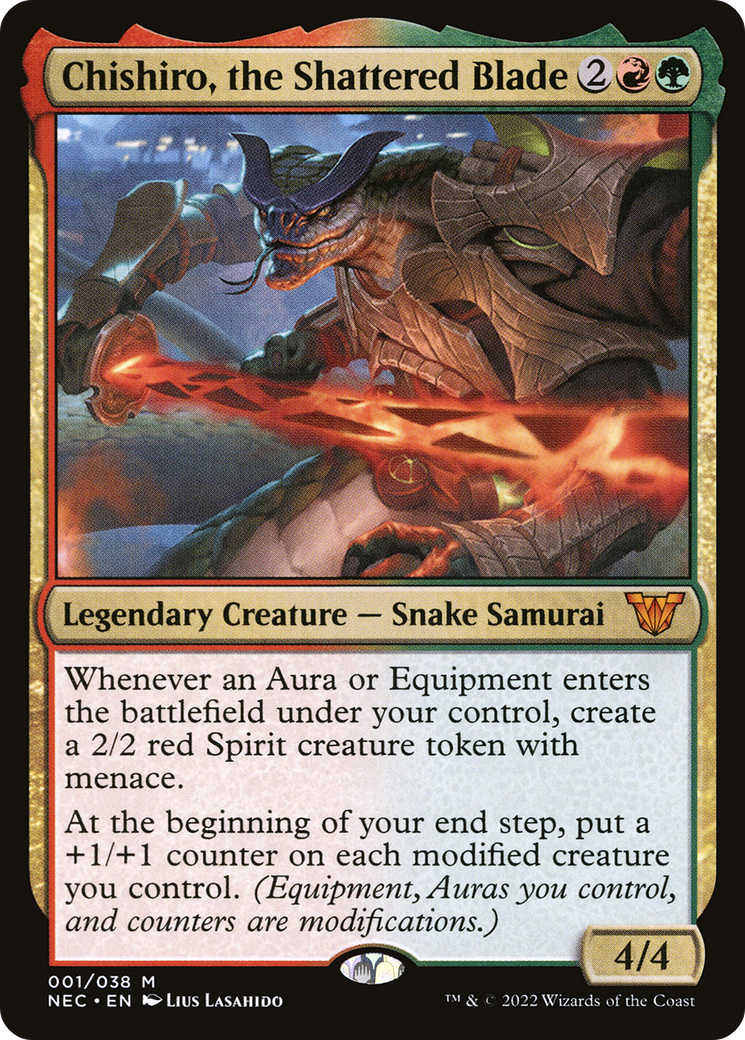 Chishiro, the Shattered Blade (NEC-001) [Neon Dynasty Commander] MTG Single Wizards of the Coast