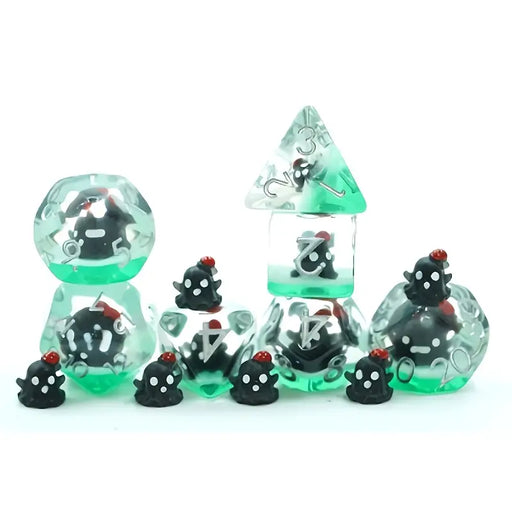 Seriously Good Dice: Spooky Collection 7 Die Set "Black Ghost" Dice & Gaming Accessories Taps Imports