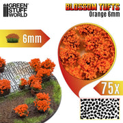 Green Stuff World: Blossom Tufts - Orange 6mm 75x Basing Materials Green Stuff World