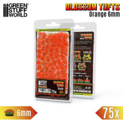Green Stuff World: Blossom Tufts - Orange 6mm 75x Basing Materials Green Stuff World