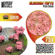 Green Stuff World: Blossom Tufts - Pink 6mm 75x Basing Materials Green Stuff World