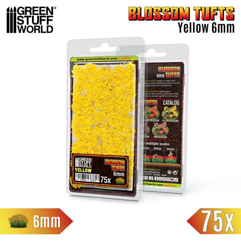 Green Stuff World: Blossom Tufts - Yellow 6mm 75x Basing Materials Green Stuff World
