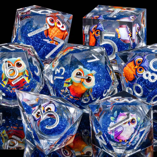 Seriously Good Dice: Animal Collection 7 Die Set "Owl" Dice & Gaming Accessories Taps Imports