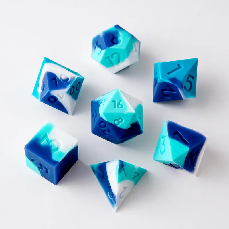 Seriously Good Dice: Silicone 7 Die Set "Blue & Purple" Dice & Gaming Accessories Taps Imports