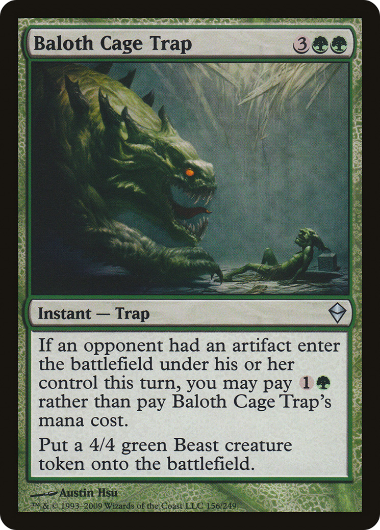 Baloth Cage Trap (ZEN-156) [Zendikar] Foil MTG Single Wizards of the Coast