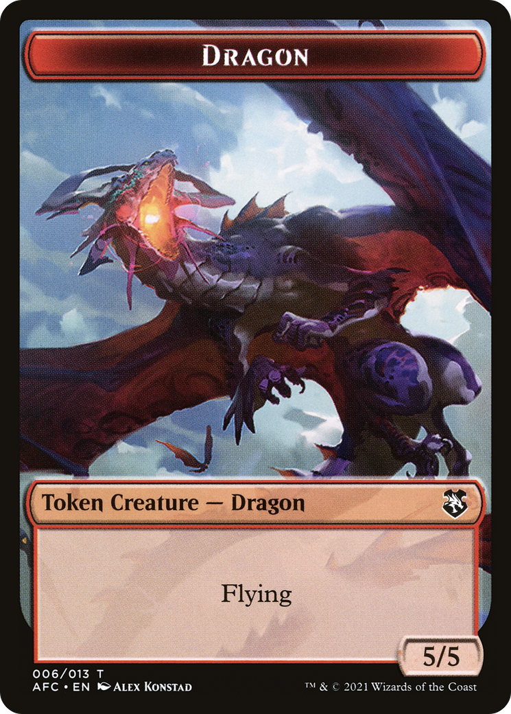 Dragon (TAFC-006) [Tokens] Forgotten Realms Commander Tokens MTG Single Wizards of the Coast