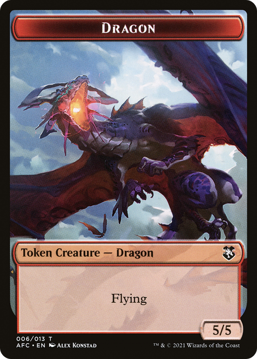 Dragon (TAFC-006) [Tokens] Forgotten Realms Commander Tokens MTG Single Wizards of the Coast