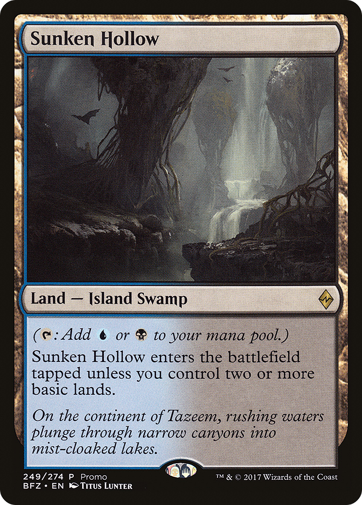 Sunken Hollow (Promo) [Battle for Zendikar Standard Series] MTG Single Magic: The Gathering