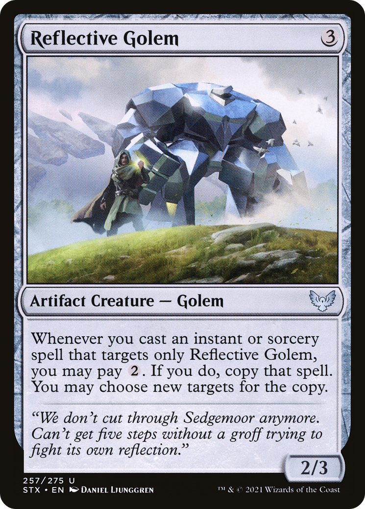 Reflective Golem (STX-257) [Strixhaven: School of Mages] MTG Single Wizards of the Coast