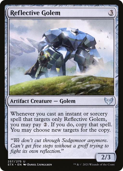 Reflective Golem (STX-257) [Strixhaven: School of Mages] MTG Single Wizards of the Coast