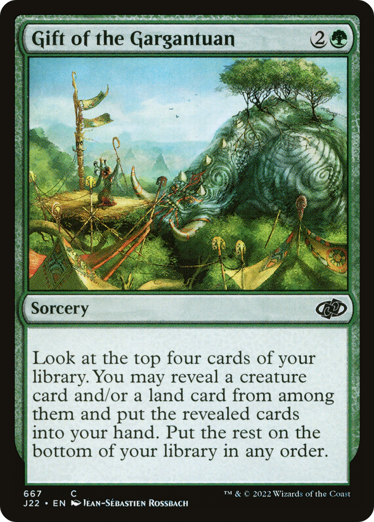 Gift of the Gargantuan (J22-667) [Jumpstart 2022] MTG Single Wizards of the Coast